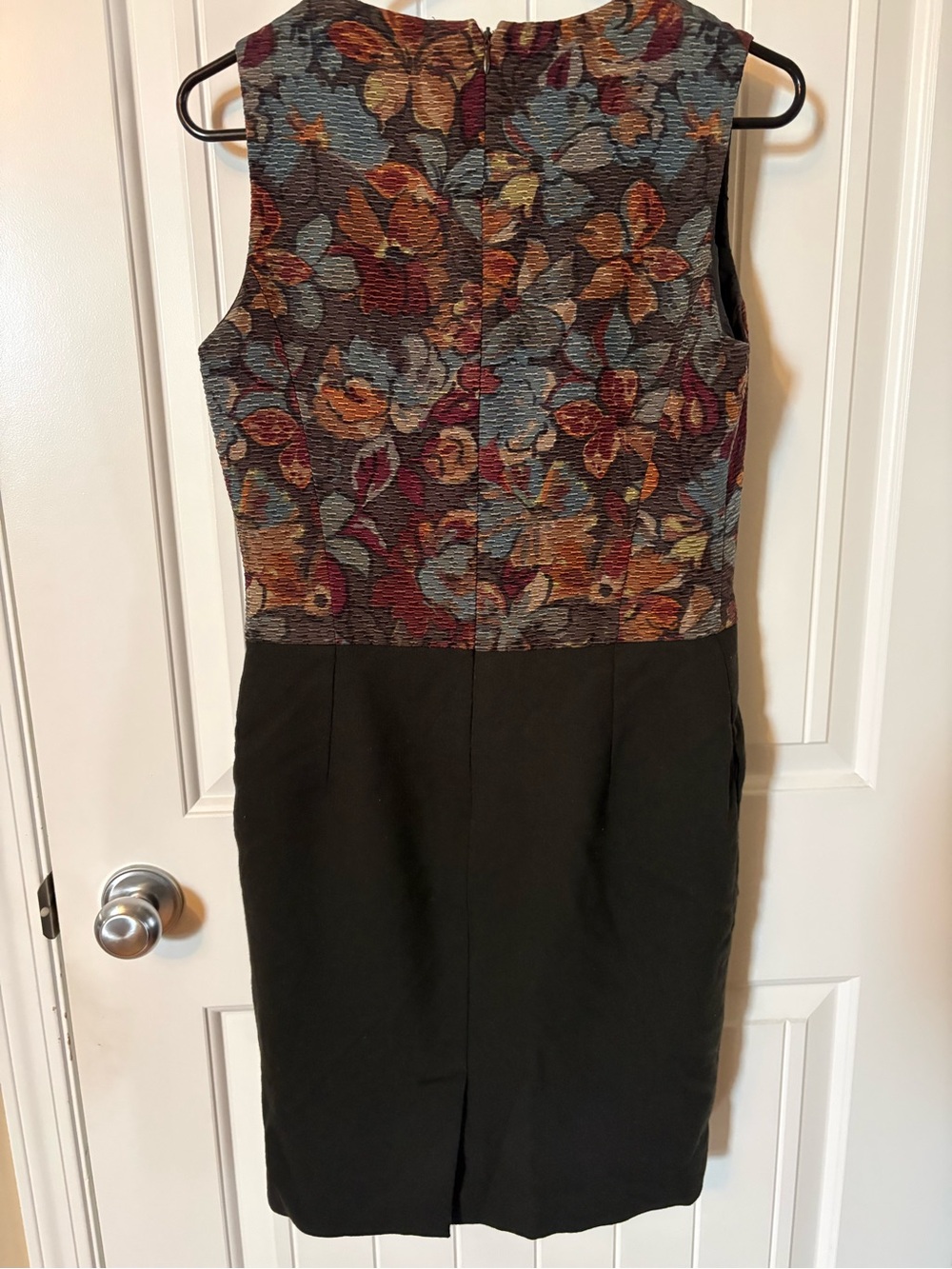 Etro Sleeveless Floral-Panel Sheath Dress - Black & Multicolor Floral